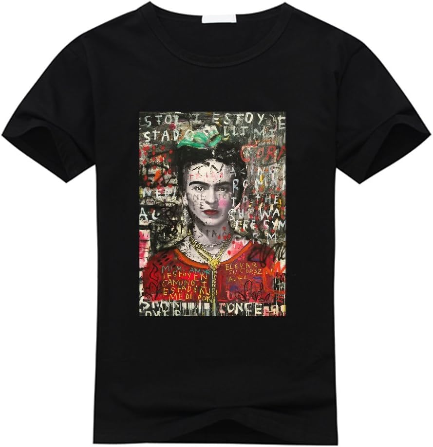 Fanging Design Women's Frida Kahlo Custom Print Classic Cotton T-Shirts