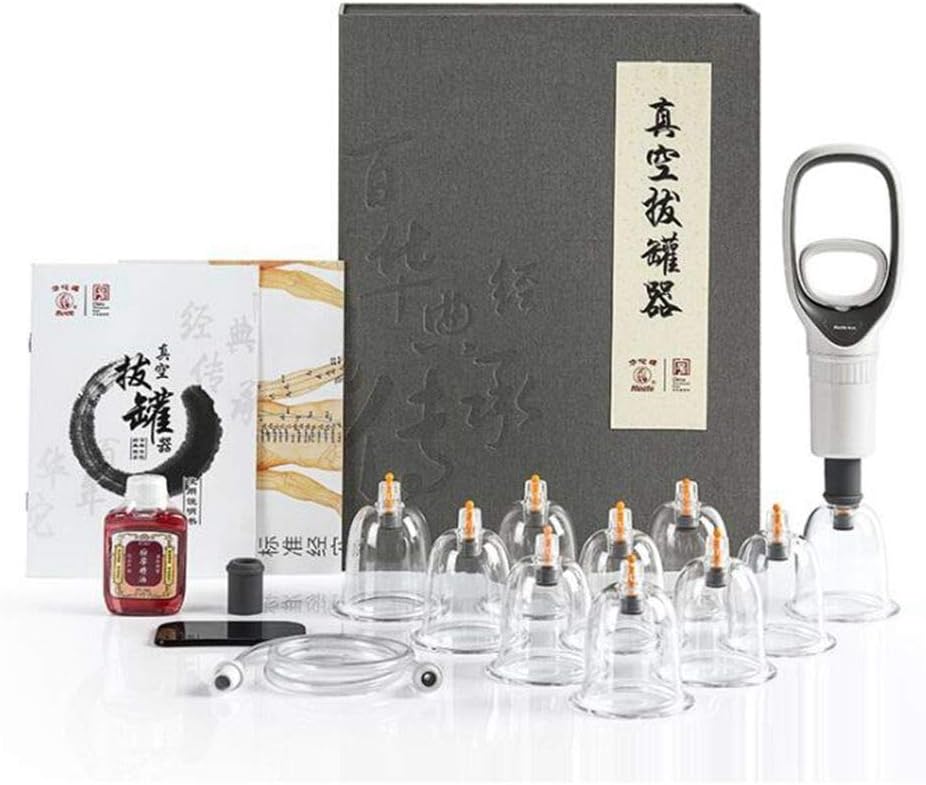 Med SPA Care Handheld Vacuum Cupping Set/Head Massager/Full Body Massager/Best Fat Burnersr- Chinese Ancient Acupuncture Therapy for Back Pain, Lose Belly Fat Fast, Value Gifts (Luxury 24-Cups Set): Sports & Outdoors