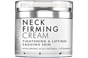VALITIC Neck Cream for Tightening and Firming - Hyaluronic Acid, Retinol, and Vitamin C - Anti Aging Tightening & Lifting Sagging Skin Day and Night Cream