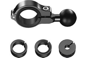 iHYTOON 1" Aluminum Alloy Ball Mount Base with 1 inch TPU Ball for Handlebars Diameter 0.5",0.87",1",1.26", Motorcycle Rail Holder Compatible with RAM Mounts/Double Socket Arms B Size(R3*1)