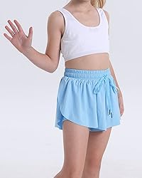 KEREDA Girls Flowy Shorts,Butterfly Shorts for Teen
