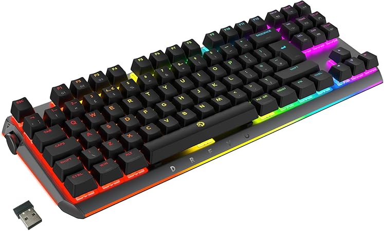 Tastiera Meccanica Wireless Con LED Blu - Switch Brown, 100 Tasti, Per Gaming E Ufficio - Foto 6