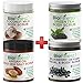 [4-PACK] Biofinest Argan Oil, Coconut Milk, Blueberry Oxygen, Green Tea Scrub - with Dead Sea Salt, Coconut Oil, Jojoba Oil, Vitamin E, Essential Oils - Best Exfoliator (4 x 250g)