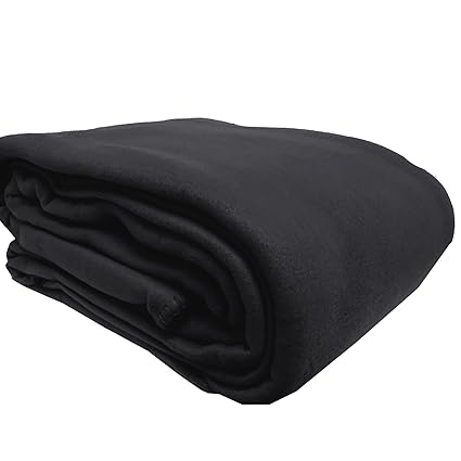 JEMIDI XXL Fleecedecke Fleece Wohndecke Sofadecke Bettüberwurf Sofa Decke erhältlich in 3 Größen bis XXL Fleece Schwarz 240cm