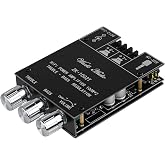 ZK-1002T Bluetooth Amplifier Board 2.0CH 100W*2 Mini Audio AMP Module | Stereo AMP Module with Treble and Bass Control, BT and AUX Inputs, DC 9-24V for Home Speakers, Update Version APP Control