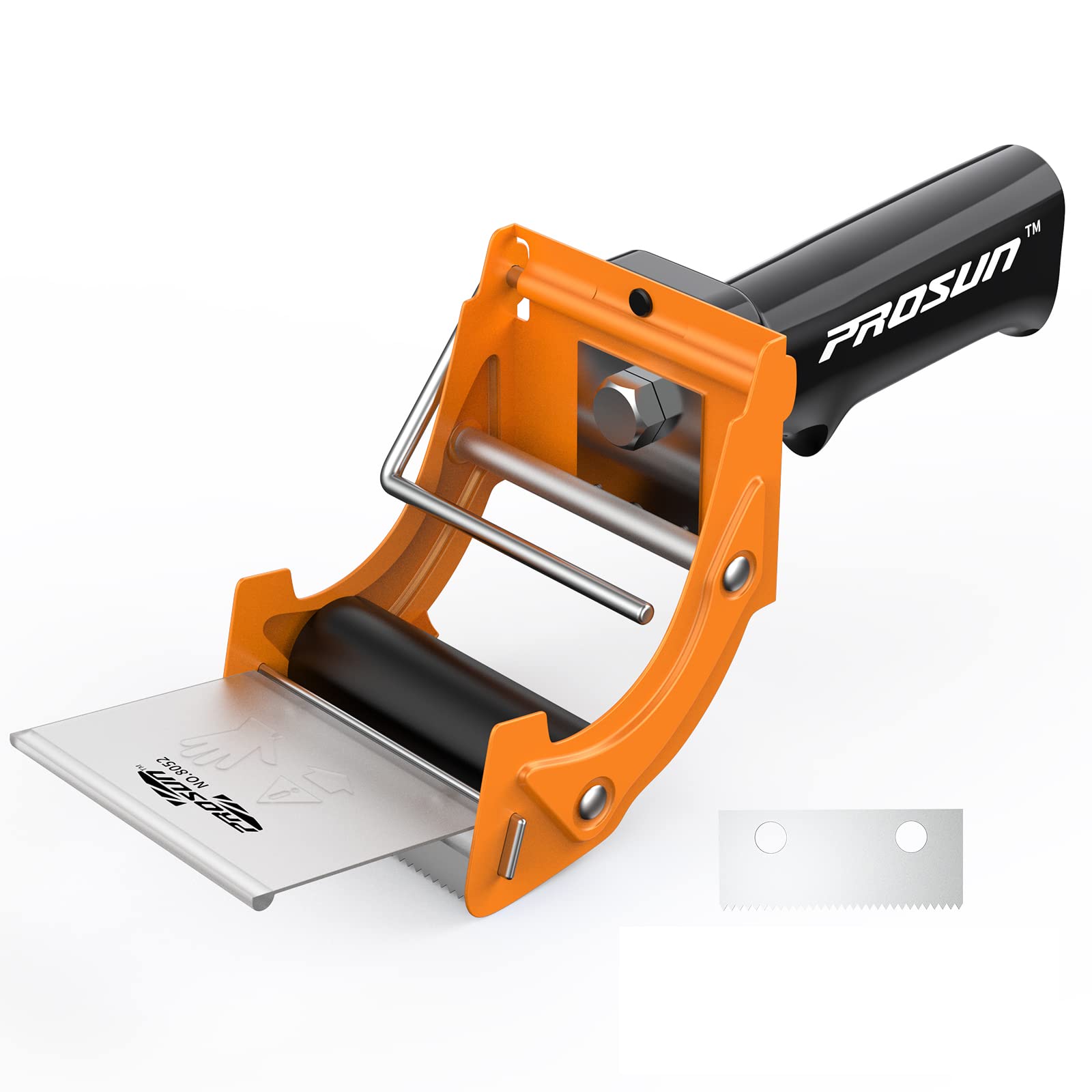 PROSUN Tape Packing Dispenser Gun, Fast Reload 75mm (3 Inch) Heavy Duty Parcel Tape Gun, Pistol Grip Carton Sealer, Orange