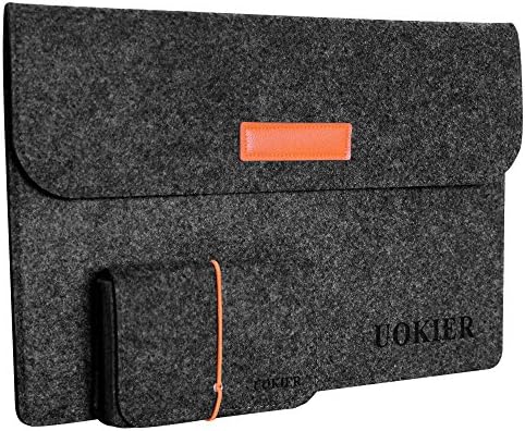Uokier MacBook Air 11 Inch Slim Sleeve Case Cover Ultrabook Netbook Tablet Bag carrying case with Accessory Pocket for 11.6-Inch MacBook Air, Dark Gray