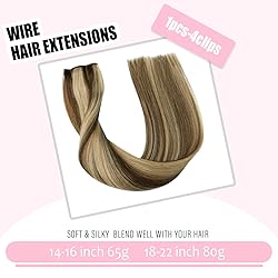 SURNEL Wire Hair Extensions Human Hair Color 4