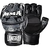 Punch Bag Training Gloves, LangRay MMA Grappling Gloves for Sparring Martial Arts Boxing Training for Adults and Kids