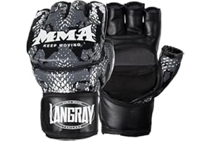 Punch Bag Training Gloves, LangRay MMA Grappling Gloves for Sparring Martial Arts Boxing Training for Adults and Kids