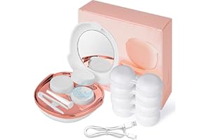 VORDRASSIL MV5 Ultrasonic Contact Lens Cleaner, Portable with USB Charger, Fits Soft, Colored, RGP & OK Lenses (White)