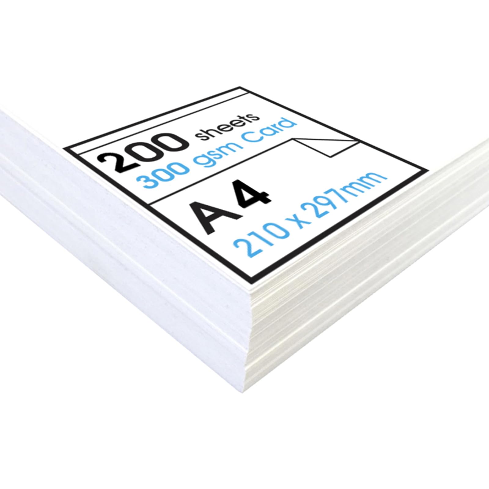 Artway Studio – A4 ‘High’ White Card - Ideal for Presentation, Display, Mounting and Card Stock – 300gsm - A4 (200 Sheets)
