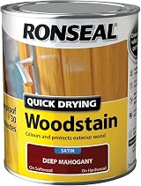 Ronseal Quick Drying Woodstain Deep Mahogany Satin 750ml Paint Varnish view 5