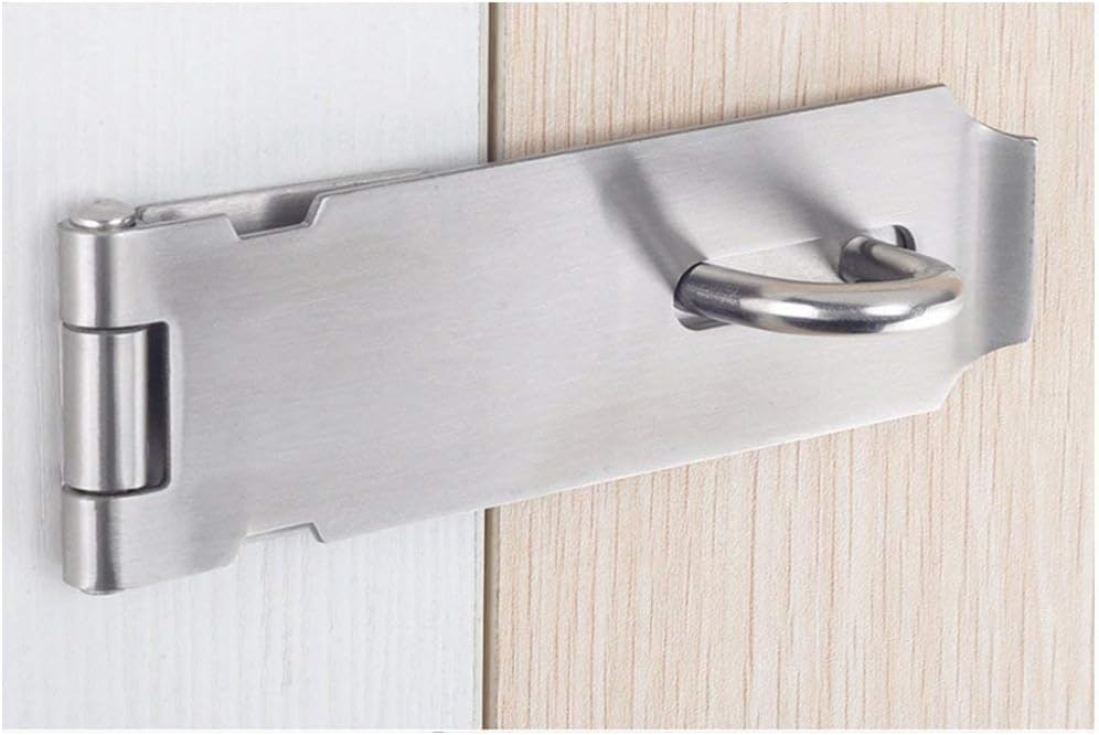 Padlock Hasp 4.2 Inch Safety Door Bolt Gate Latches Padlock Hasp Stainless Steel Brushed Finish Door Buckle Clasp, 2 Pack (2Pack) - - 