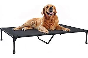 Veehoo Cooling Elevated Dog Bed, Portable Raised Pet Cot with Washable & Breathable Mesh, No-Slip Feet Durable Dog Cots Bed for Indoor & Outdoor Use, X Large, CWC1803-XL