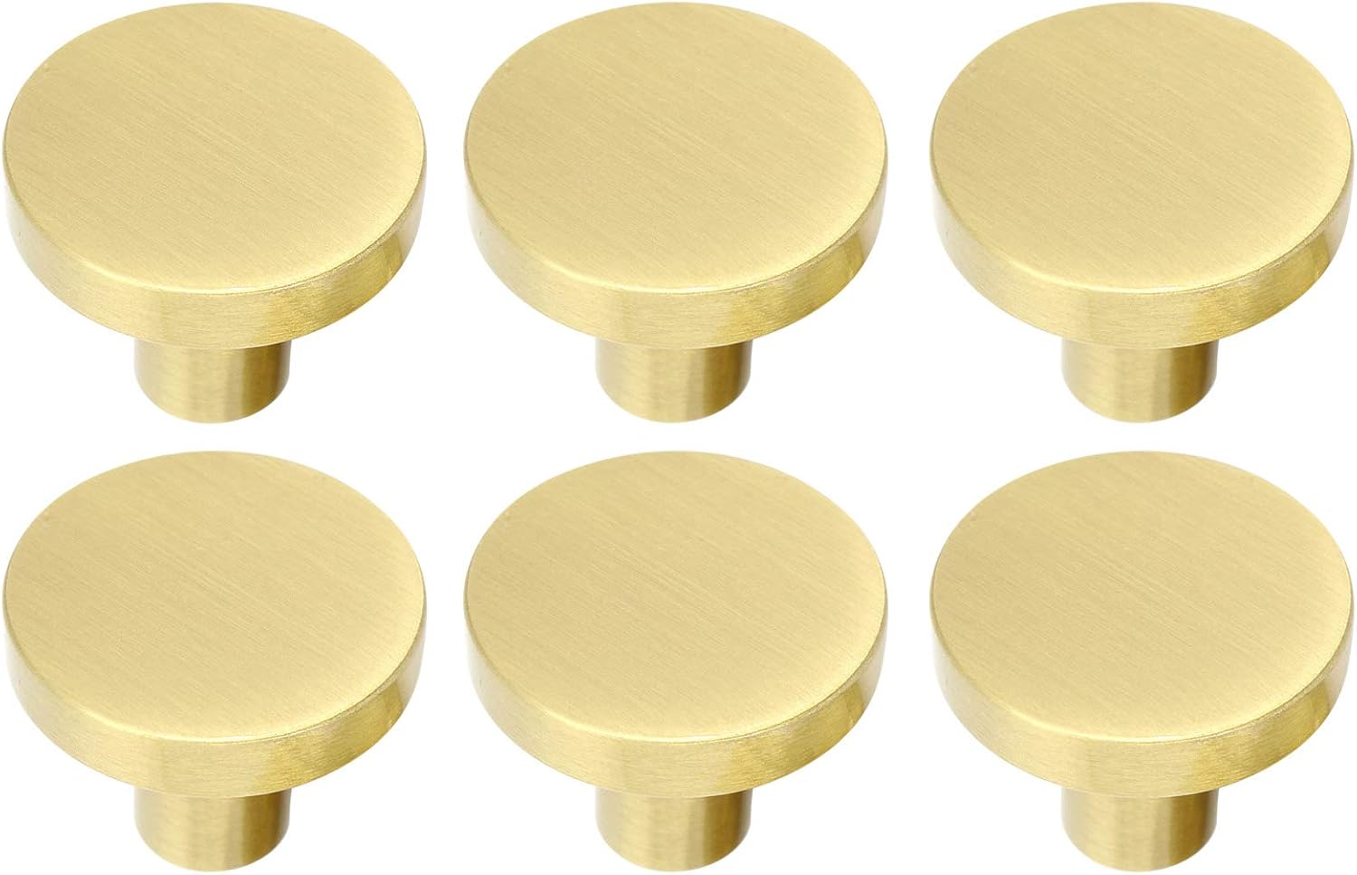 Solid Brass Round Cabinet Knobs