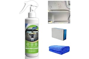 Hzutloer 8.66 OZ (256 ml) Car Ceiling Cleaner,Headliner Cleaner,Multifunctional Car Interior Roof Fabric Cleaner Spray,Multi Purpose Deep Clean for Leather,Fabric,Plastic of Auto and Home