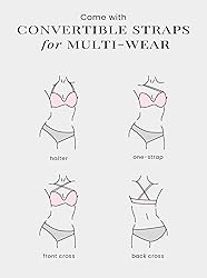 DOBREVA Women's Mesh Strapless Bra Sheer Unlined