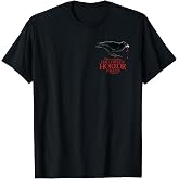 Halloween Horror Nights Raven Logo &amp; Never Go Alone 2 Sided T-Shirt