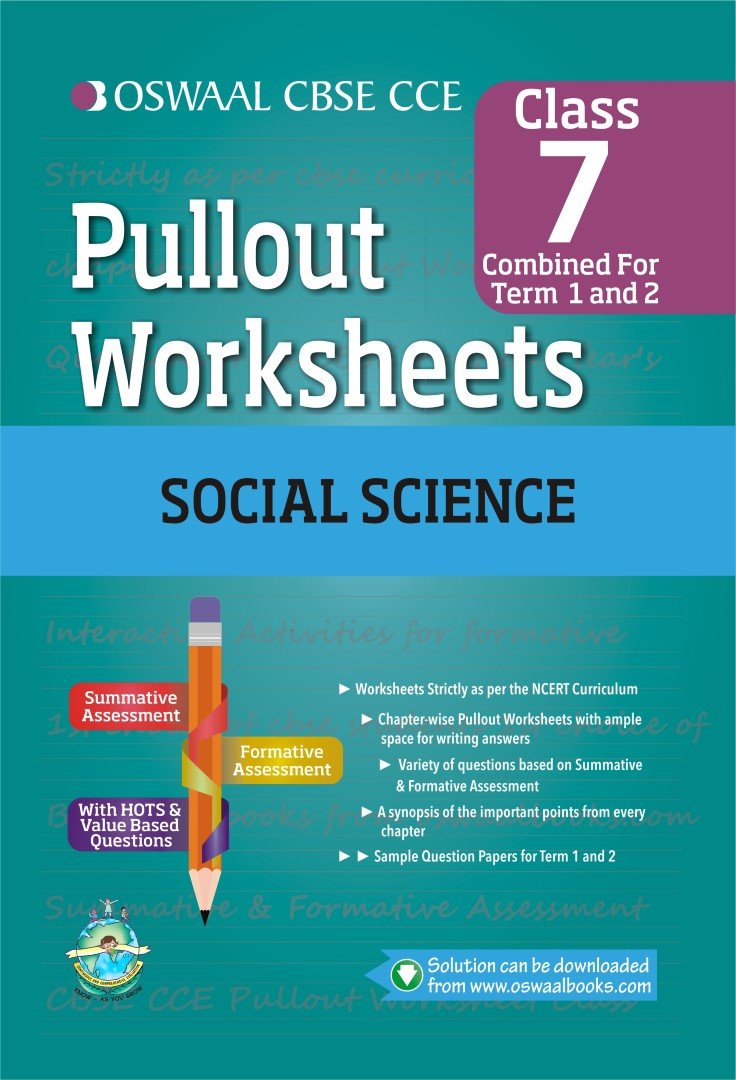 oswaal cbse cce pullout worksheets social science for class 7 panel of experts 9789351278689 amazon com books