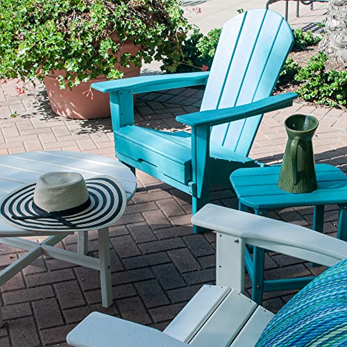 RESINTEAK Folding Adirondack Chair, All Weather Resistant, AdultSize