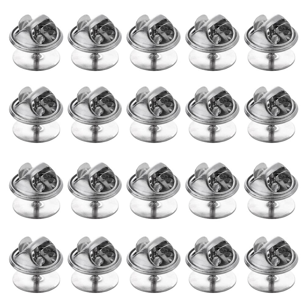 HEMOTON 150 Pairs Butterfly Clutch Tie Tacks Pin Back Replacement with Blank Pins for Craft Making