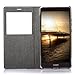 Feitenn® Huawei Mate 9 case Premium Leather PU Flip Wallet Case with View Window Stand Kickstand Holder Magnetic Closure TPU Bumper Full Cover Slim Leather Case for Huawei Mate 9 (Gray)