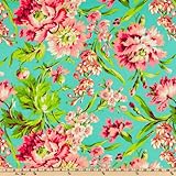 Amy Butler Love Bliss Bouquet Teal Fabric