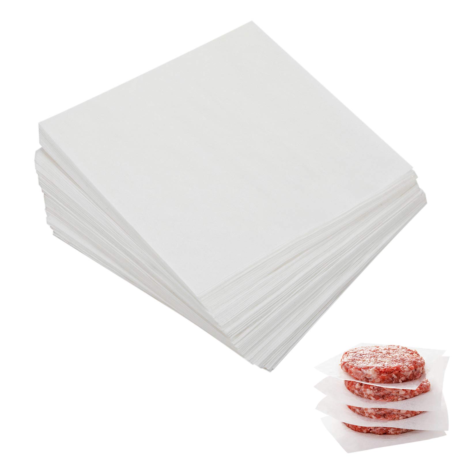 Photo 1 of Parchment Paper Squares, 4x4 Inch, Set of 300, Small Hamburger Patty Paper/Nonstick Precut Square Baking Parchment for Separating Small Burger Patty, Cookies & Other Foods, or Baking & Candy Wrapper