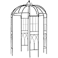 SCENDOR Garden Arches Arbors Birdcage Shape,9' High x 6.8' Wide,Metal Pergola Pavilion Gazebo Enduring Iron Trellis Plants Support Use for Outdoor Garden Arbor Climbing Plants Wedding Arches Ceremony