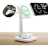 ESR for 3 in 1 Wireless Charging Station, Certified Apple Watch Charger, 15W MagSafe Charger Stand for iPhone, Wireless Charg
