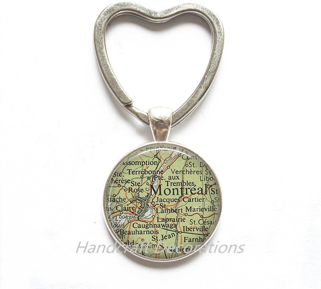 Amazon Com Charming Heart Keychain Montreal Map Key Ring Montreal Map Heart Keychain Montreal Heart Keychain Montreal Key Ring Map Jewelry Map Jewellery A0043 Office Products