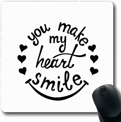 Luancrop Tapis De Souris Pour Ordinateurs Amour Ecrit Tu Fais Mon Coeur Sourire Mot Lettrage Citation Ami Phrase Couple Slogan Petit Ami Antiderapant Oblongue Tapis De Souris Amazon Fr Informatique