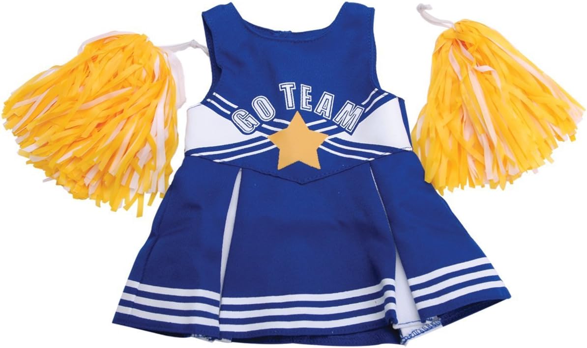 Fibre Craft Springfield Collection Cheerleader Outfit Blue And White With Yellow Pom Poms Amazon Ca Home Kitchen