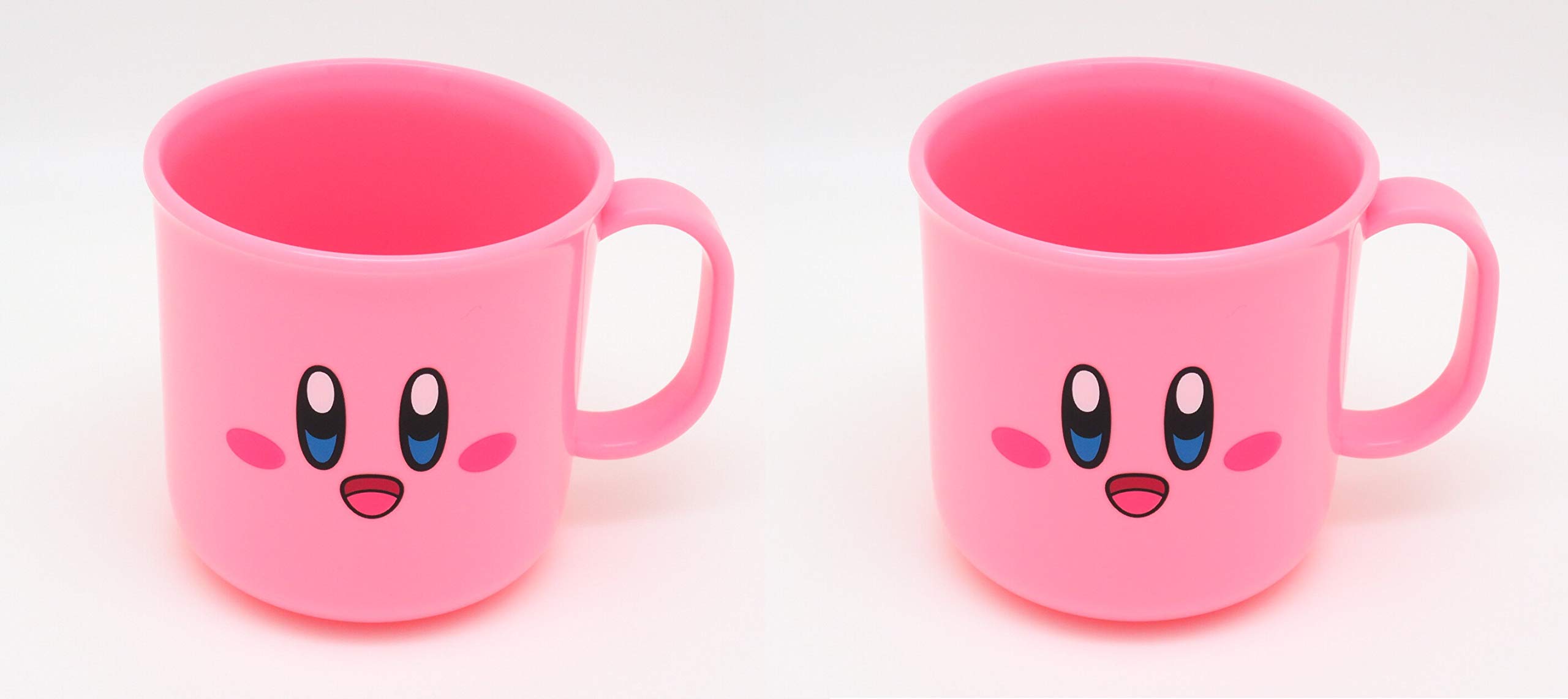 OSK Plastic Mug Cup 200ml for Child Kids Party, Made in Japan, Kirby's Dream Land, Kirby Pink, Set of 2 Mugs C-1 PK