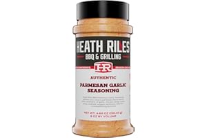 Heath Riles BBQ Rub - Parmesan Garlic Seasoning, Champion Pitmaster Recipe, Legendary Rubs For Smoking & Grilling, 80+ BBQ Championships, 8 oz.