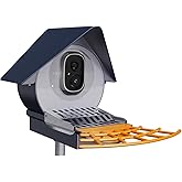Birdkiss Smart Camera Bird Feeder with Squirrel Proof Seed Guard, AI Identifies Birds, Auto Captures Full HD Videos & Instant Notifications, Ideal for Bird Lovers, Deep Blue
