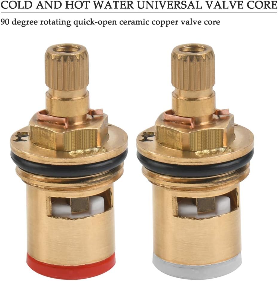 1 Pairs of Replacement Basin Tap Heads 1/2 Replacement Standard Hot