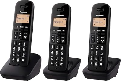 Panasonic KX-TGB613EB DECT Cordless Telephone Triple Handset Black