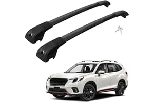 GDYDI Car Roof Rack Cross Bars Compatible with 2014-2023 Subaru Forester (Fit for Raised Side Rails), Aluminum Lockable Roof Cross Bars for Kayak Bike Rooftop Cargo Carrier Bag Basket Luggage
