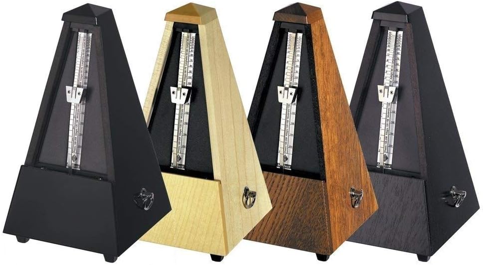 Wittner Metronome Taktell Pyramid Shape System Maelzel Series 800, Solid wood casing, Without bell, Matte natural maple - Image 3