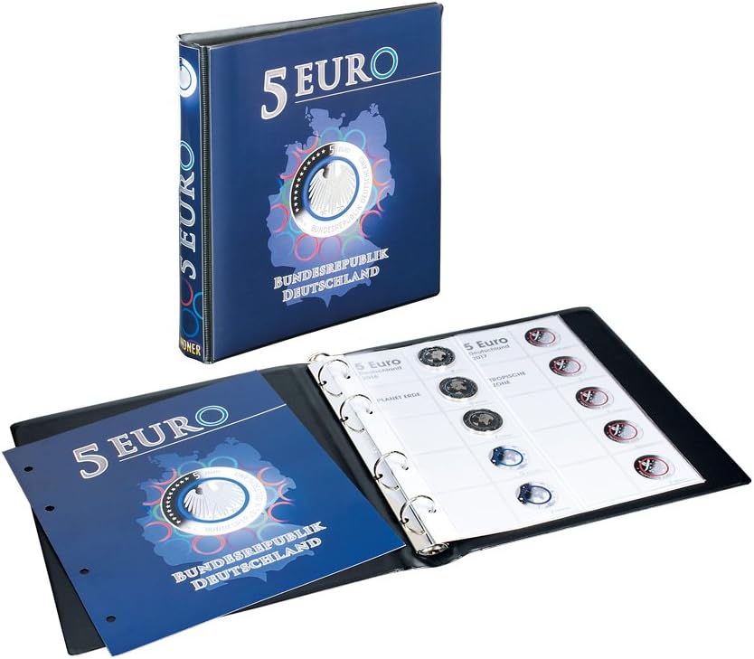 Lindner 1119M pre-printed album cover 5 Euro-collector's coins Federal Republic of Germany