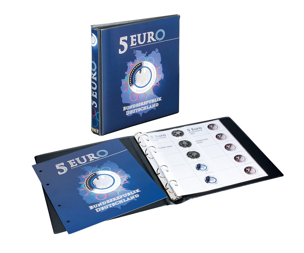 Lindner 1119M pre-printed album cover 5 Euro-collector's coins Federal Republic of Germany