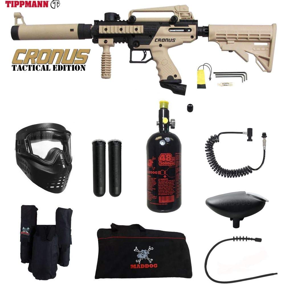 Maddog Tippmann Cronus Tactical Private HPA Paintball Gun Package