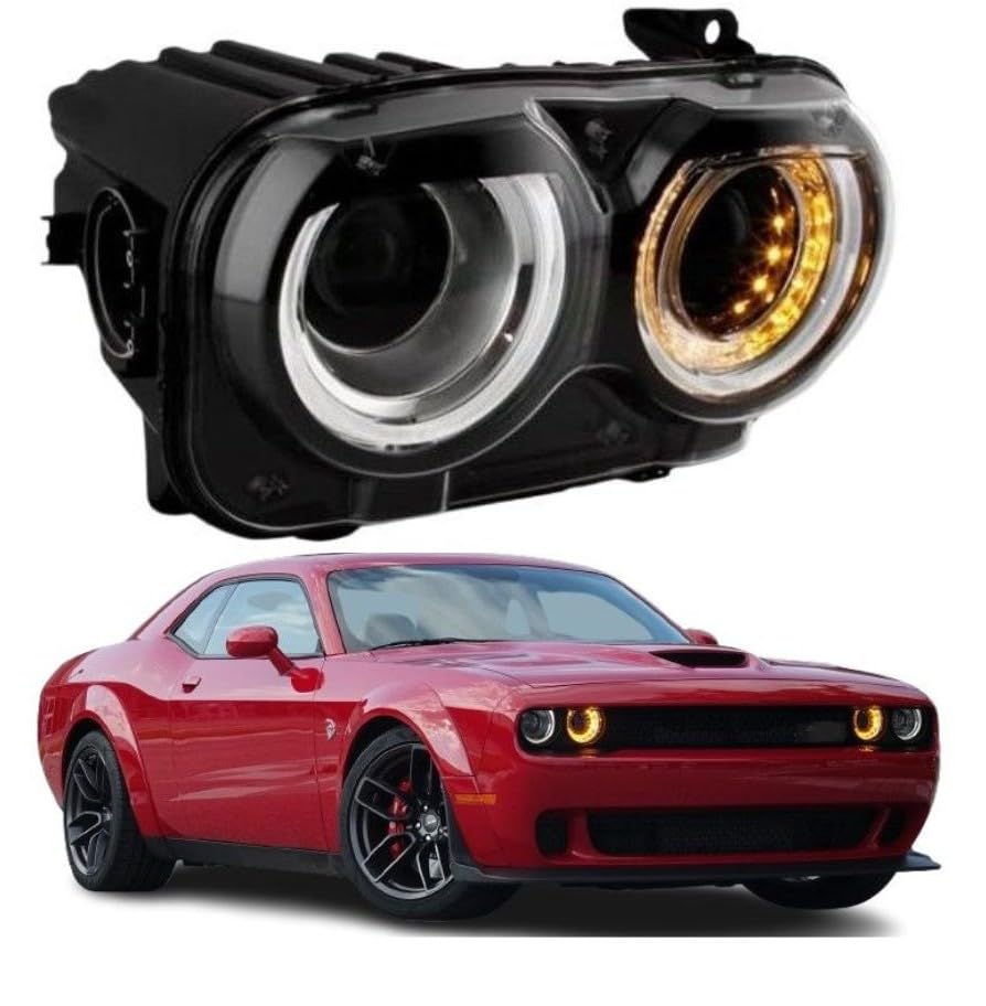 Photo 1 of Sagnod Auto Headlight Compatible with 2015-2023 Dodge Challenger Right Passenger Side