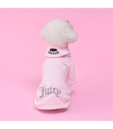 JuicyCouture 犬用コート フード付き ピンク Pet Faux Fur Hooded Jacket - Juicy Couture
