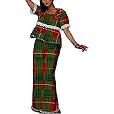 Mxiqqpltky Christmas Pajamas for Women Set Ruffle Plaid Pj Set Short Sleeve Tops and Pants Y2k Gingham Matching Lounge Sets