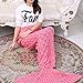 iBaby888 Handmade Mermaid Tail Blanket Crochet All Seasons Warm Knitted Bed Blanket Sofa Quilt Living Room Sleeping Bag for Kids and Adults(72.8