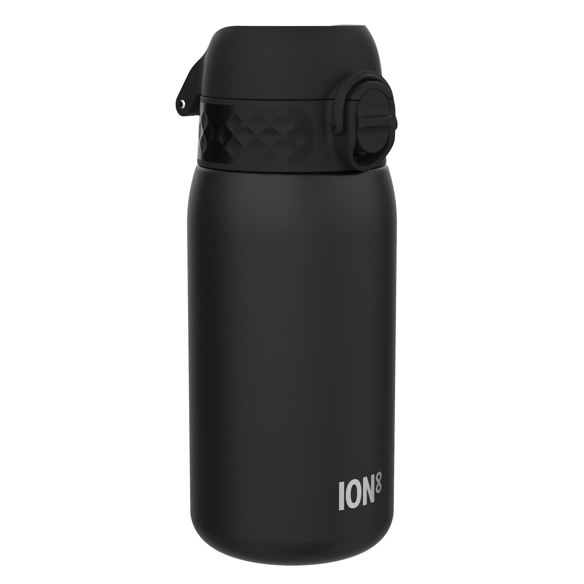 ION8 Insulated Steel Water Bottle, 320 ml/11 oz, Leak Proof, Easy to Open, Secure Lock, Dishwasher Safe, Carry Handle, Hygienic Flip Cover, Metal Water Bottle, Durable Stainless Steel, Black — image 1