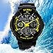 FANMIS Mens Luxury Digital Watches Multifunctional Stopwatch Countdown Alarm Backlight Water resistant Watch (yellow)